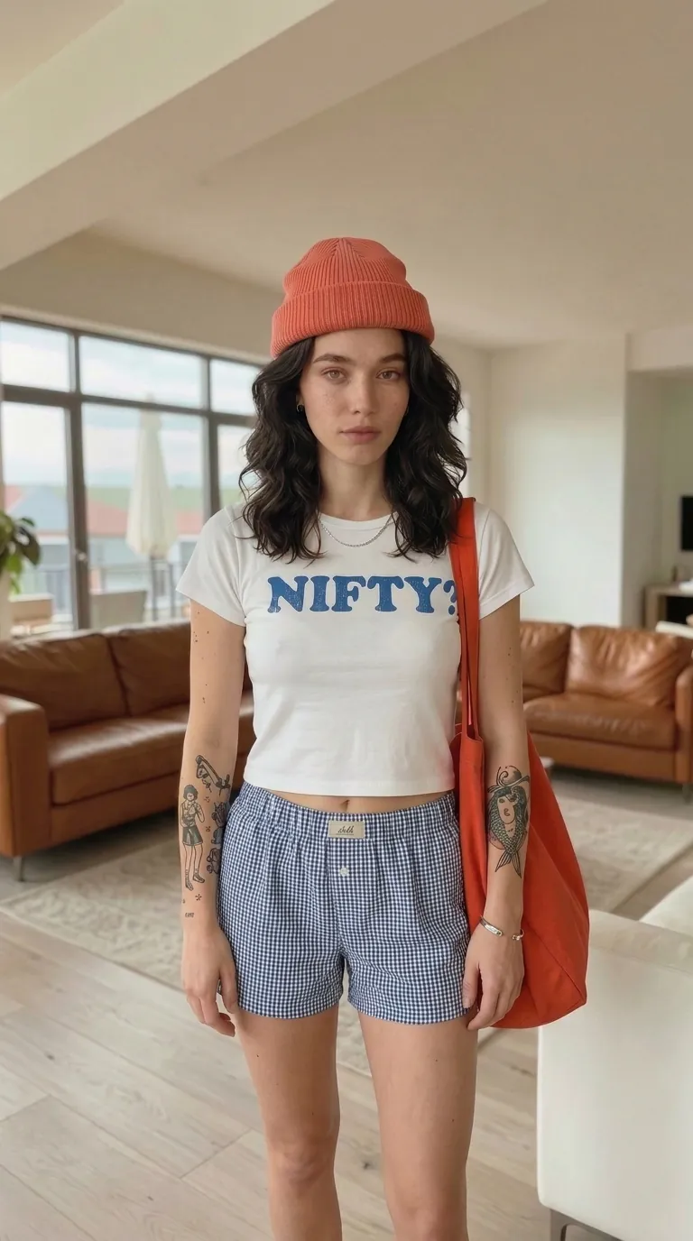Look urbano en departamento con luz natural