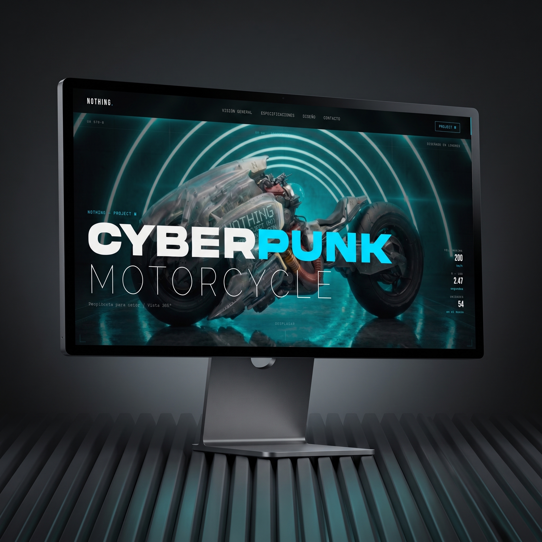 Cyberpunk Motorcycle — web demo