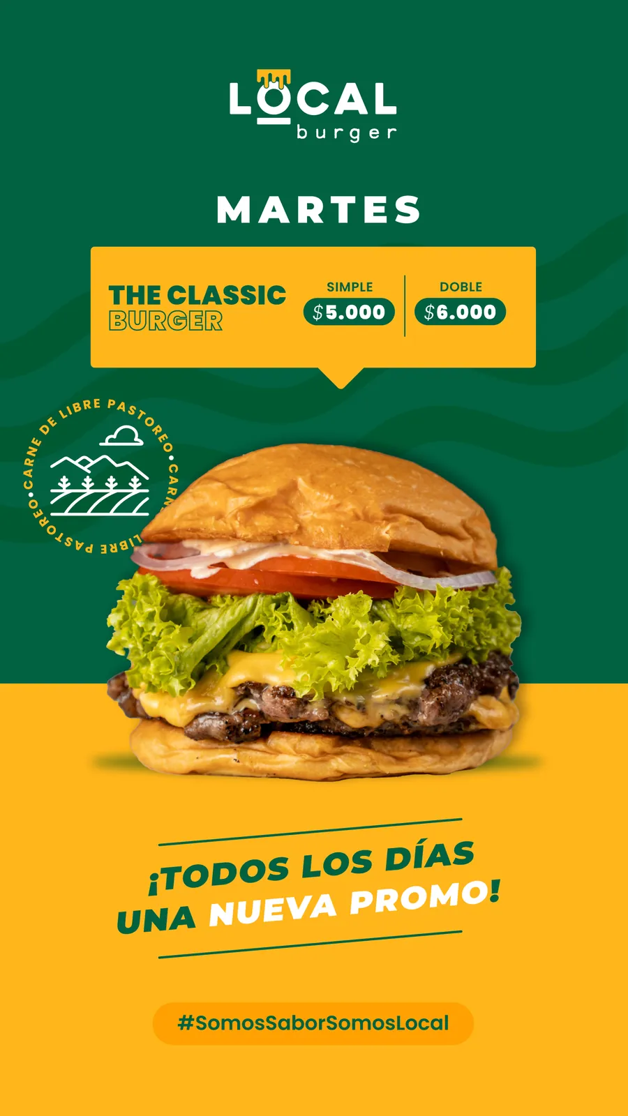 Local Burger — The Classic, promo de los martes